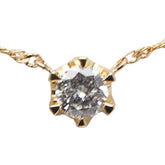 K18YG イエローゴールド ダイヤ0.20ct プチネックレス レディース 【中古】